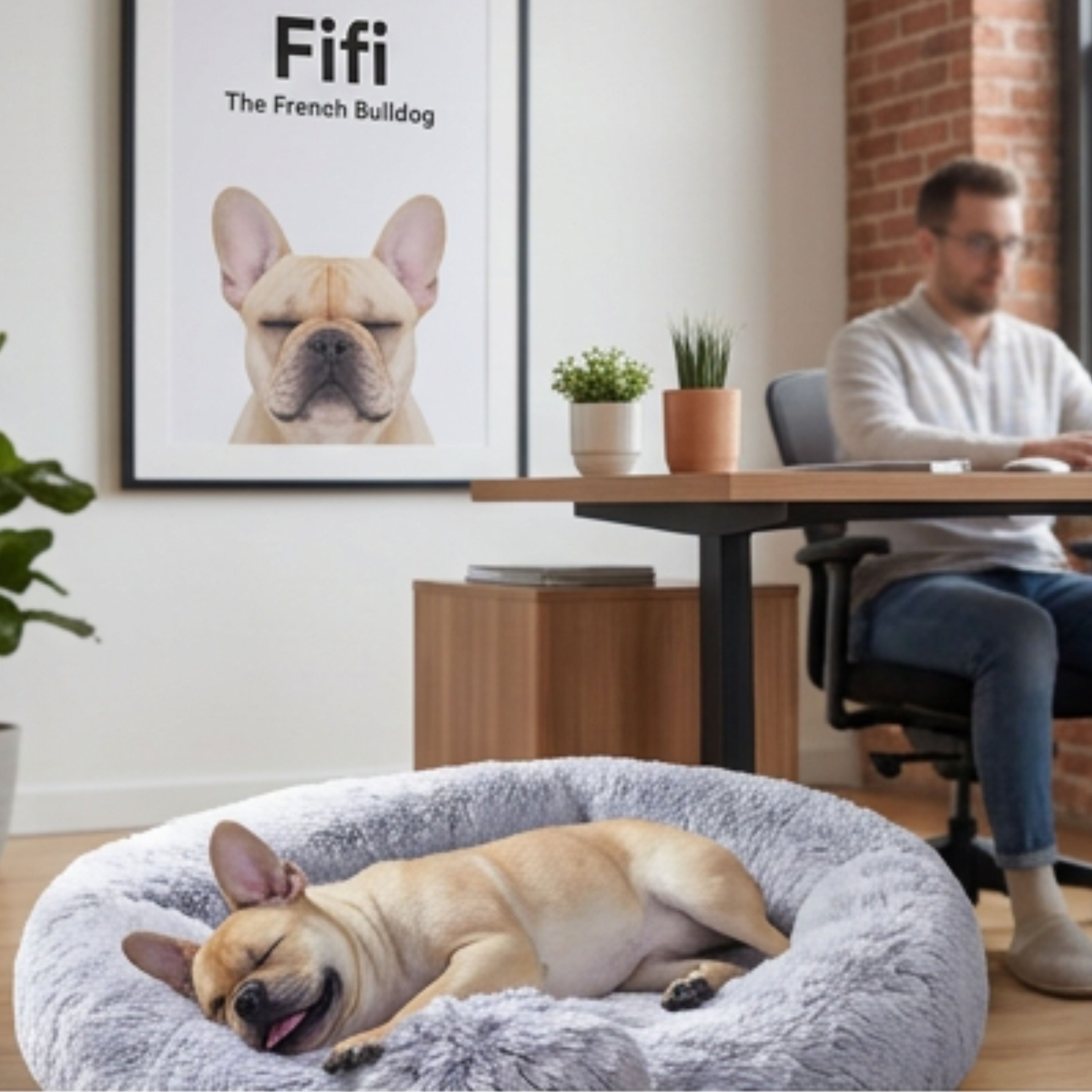 Fifi overseeing the website build